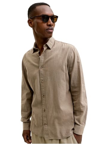 Jack & Jones Hemd JJESUMMER LINEN BLEND in Grau