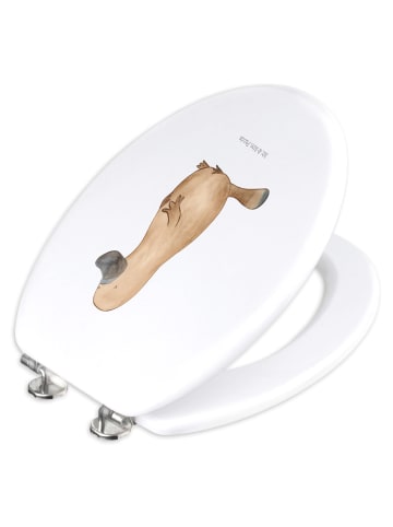 Mr. & Mrs. Panda Holz Klobrille Schnabeltier Mut ohne Spruch in Weiß