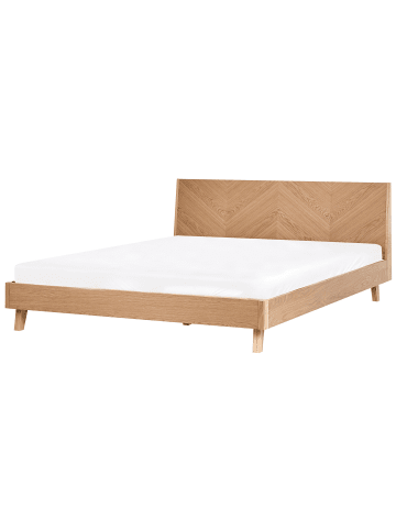 Beliani Doppelbett WIZERNES in Braun - (W) 184 x (H) 92 x (L) 212 cm