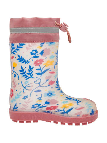 Playshoes Regenstiefel Blumen in ecru