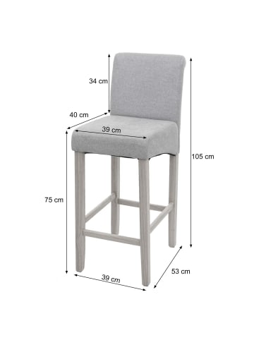 MCW Barhocker C33, Creme, dunkle Beine, Kunstleder