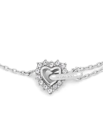Guess Damen-Armband Infinity Herz Kristall S Silber