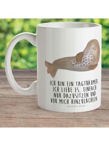 Mr. & Mrs. Panda Haferl Robbe Lachen mit Spruch in Weiß
