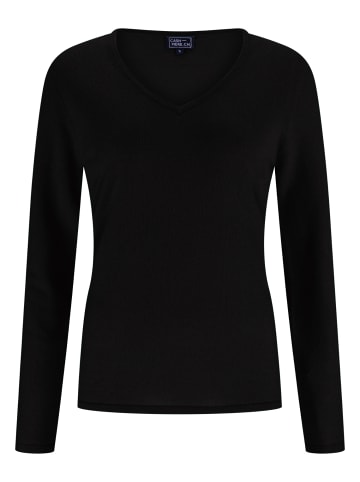 CASH-MERE.CH V-Ausschnitt Pullover in Schwarz