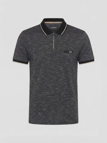 KOROSHI Normal eleganter basic-zip-kragen in Schwarz