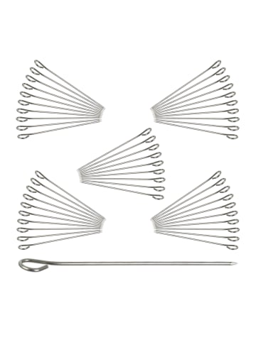 relaxdays 500x Rouladennadeln in Silber