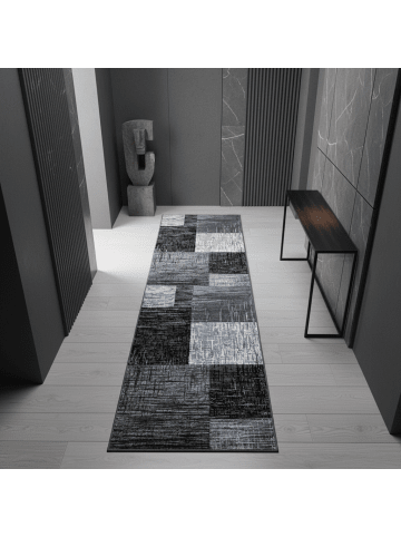 KADIMA DESIGN Teppich Kurzflor Waschbar Abstrakt-Karo INN Strapazierfähig OEKO-TEX