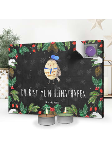 Mr. & Mrs. Panda Adventskalender Eule Matrose mit Spruch in Kreidetafel