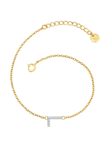 Glanzstücke München Armband Buchstabe L Sterling Silber Zirkonia in gelbgold
