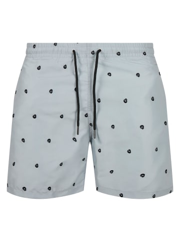 Urban Classics Badeshorts in skull/lightasphalt/black