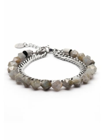 GT COLLECTION Armband Faceted-Bead in grau