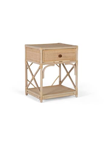 Giner y Colomer Nachttisch aus Rattan natürlich und warm in Brown