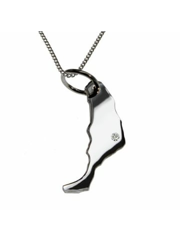 Schmuckador Kette + Fuerteventura mit Brillant in 925 Silber in silber