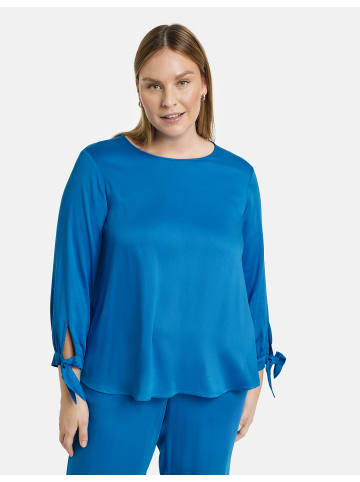 SAMOON Bluse 3/4 Arm in Digital Blue