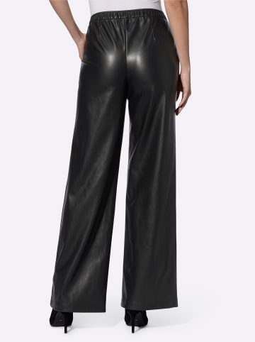 Heine Lederimitathose in schwarz