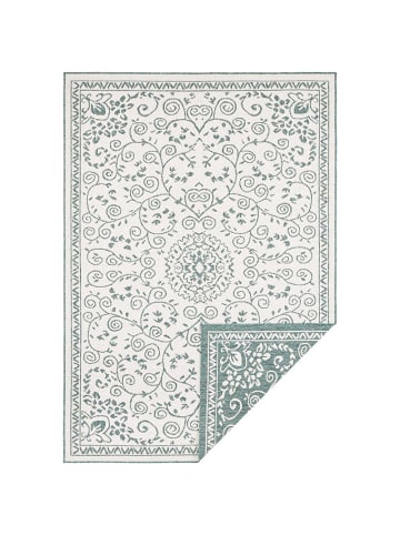 NORTHRUGS In- & Outdoor Wendeteppich Leyte Grün Creme