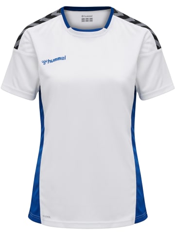 Hummel Hummel T-Shirt Hmlauthentic Multisport Damen Atmungsaktiv Feuchtigkeitsabsorbierenden in WHITE/TRUE BLUE