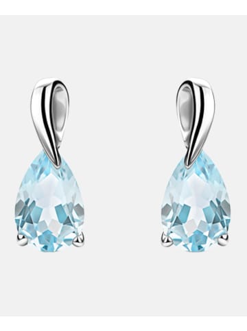 Diamant L'éternel Ohrringe aus 585 Weißgold mit Topas