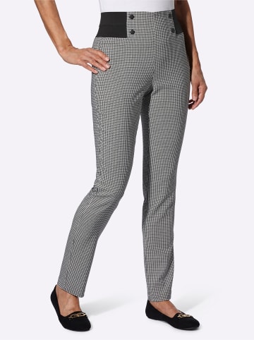 Sieh an! Bengalinhose in schwarz-weiß-bedruckt