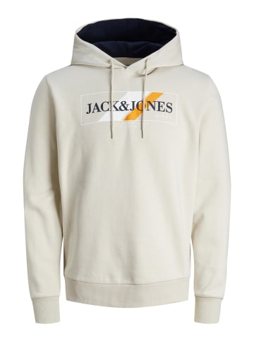 Jack & Jones Kapuzenpullover 'Loof' in hellgrau