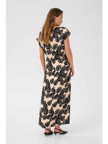CULTURE Kleid CUmiso Feminine in Black Palm Leaves