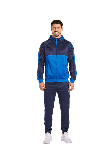 erima Six Wings Trainingsjacke mit Kapuze in new royal/new navy