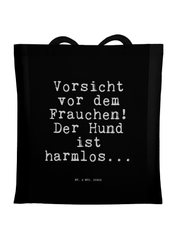 Mr. & Mrs. Panda Tragetasche Vorsicht vor dem Frauchen!... mit S... in Schwarz
