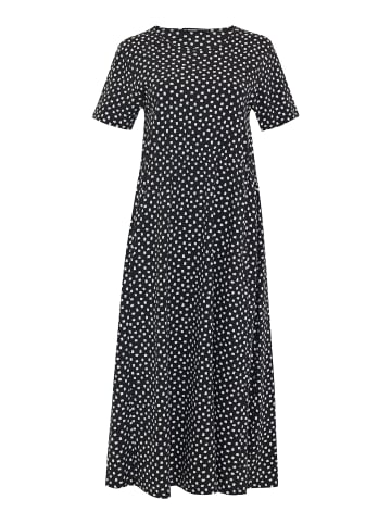 Threadbare Maxikleid THB Danni Smock Midi Dress W/Pockets in Black Spot
