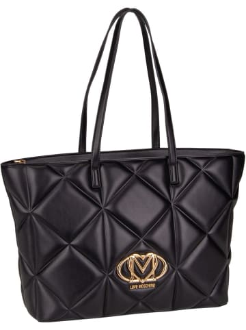Love Moschino Shopper Embossed Q in Black