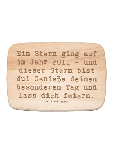 Mr. & Mrs. Panda Frühstücksbrett Spruch 2011 Geburtstag Stern mi... in Transparent