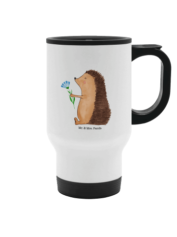 Mr. & Mrs. Panda thermosbecher Igel Blumen ohne Spruch in Weiß
