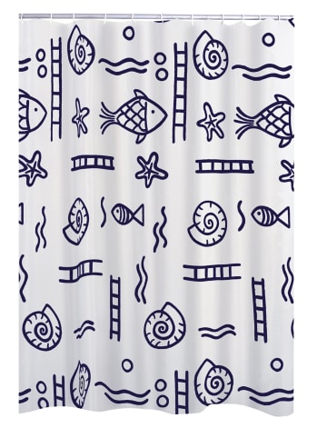 RIDDER Duschvorhang Textil Neptun blau