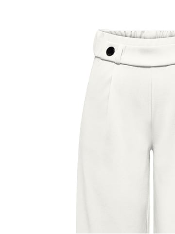 JACQUELINE de YONG Hose Wide Fit Ankle Pants Flare Culotte Cropped Pants in Weiß