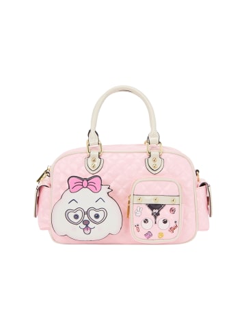 myMo Women Handbag in Pink White