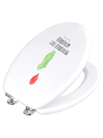 Mr. & Mrs. Panda Toilettendeckel Schildkröte Luftballon mit Spruch in Weiß