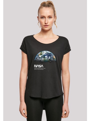 F4NT4STIC Long Cut T-Shirt NASA View Of The Earth in schwarz