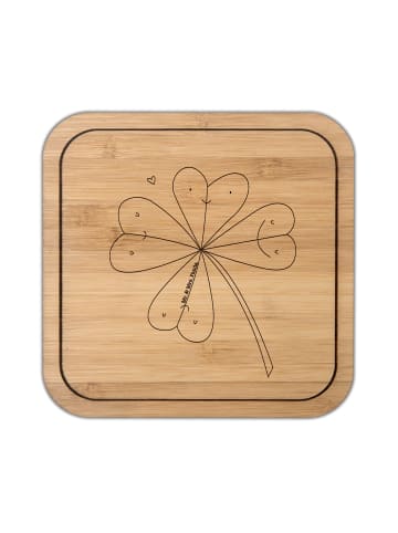 Mr. & Mrs. Panda Tischschoner Blume Kleeblatt ohne Spruch in Transparent