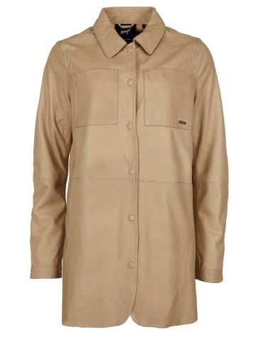 Maze Lederhemd 42020135 in taupe