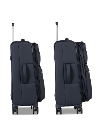 Worldpack Kyoto 4 Rollen Kofferset 3-teilig mit Dehnfalte dunkelblau