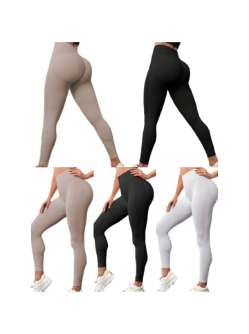 COFI 1453 Fitness Leggings für Damen – Elastisch, atmungsaktiv und bequem in Beige