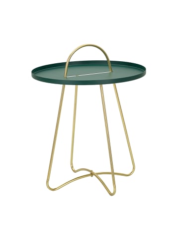 Mauro Ferretti Tisch aus gold-grünem Metall, Ø 45 x 59 cm