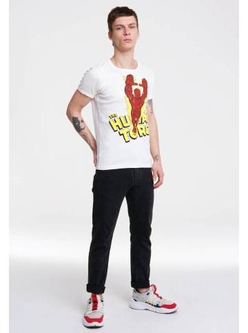 Logoshirt T-Shirt Human Torch Flame On in altweiss