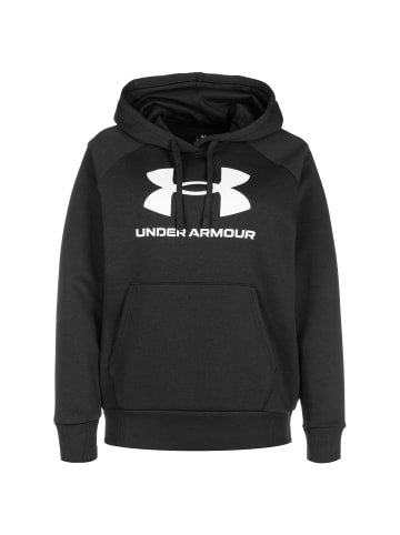 Under Armour Hoodie Rival Fleece Big Logo in schwarz / weiß