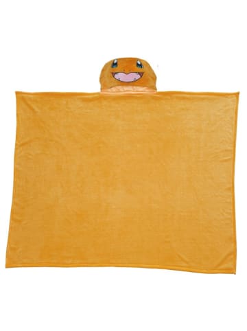 Pokémon Pokémon Kapuzendecke Kinder 120x150 cm Coral Kuscheldecke weich mit in Orange