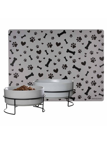 Ritzenhoff & Breker 2er Set Hundenäpfe mit Unterlage Taro ø 21 cm in grau