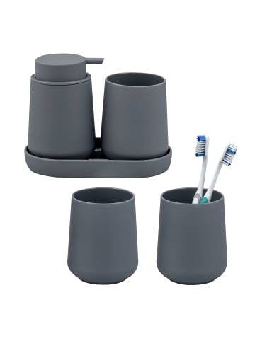 eluno Bad-Accessoires Set TESERO 5tlg. ca. 8,5 x 12 x 9 cm (B/H/T)