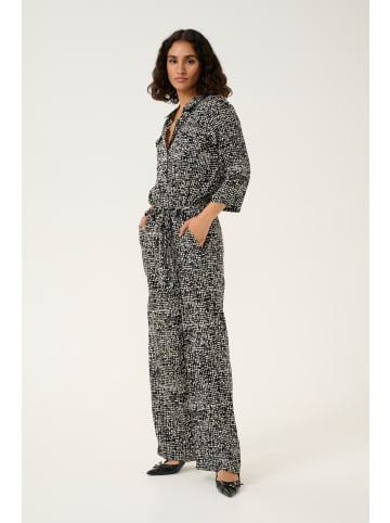 Kaffe Overall KApollie Regular fit in Black/Turtledove Graphic Dot