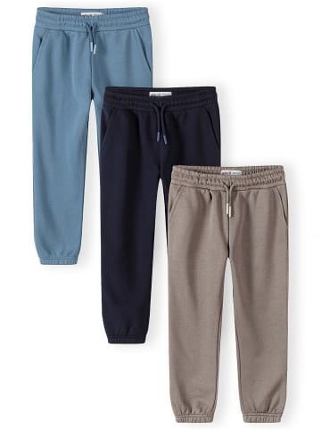 Minoti 3-er Pack Jogginghose 29FLEECE288 in Blau