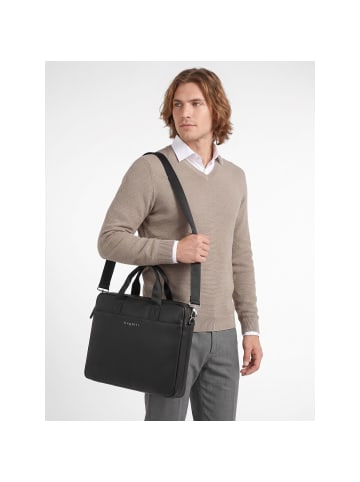 Bugatti Valencia Aktentasche Leder 40 cm Laptopfach black