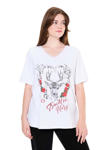 Ulla Popken Shirt in schneeweiß